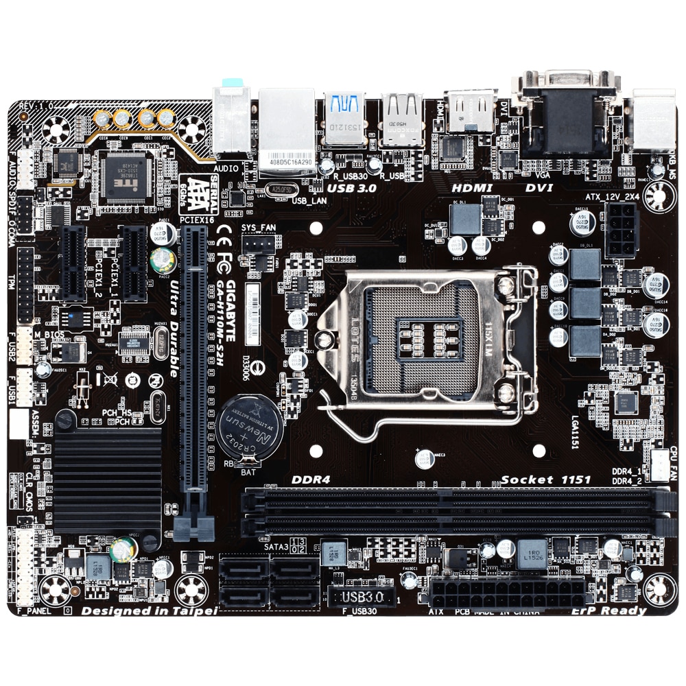 Placa de baza GIGABYTE H110M-S2H, Socket 1151 - eMAG.ro