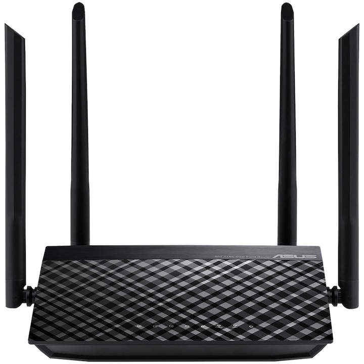 Router Wireless ASUS RT-AC1200, Dual-Band 300 + 867 Mbps, negru