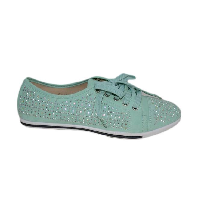Tenisi fashion, inchidere cu siret,D&J Exclusive, Turcoaz