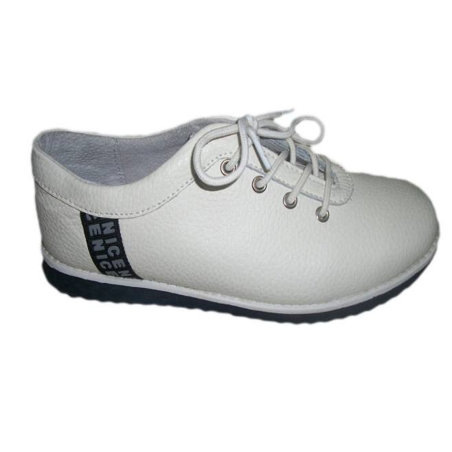 Pantofi sport, inchidere cu siret,D&J Exclusive, Alb
