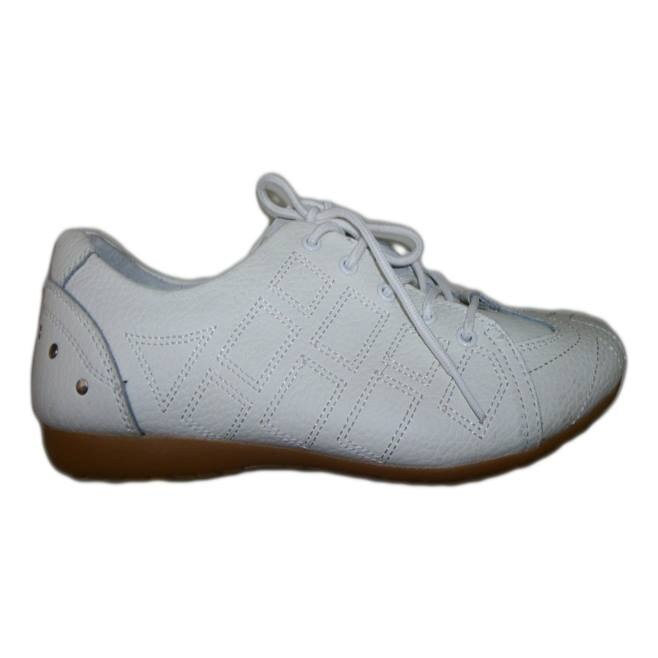 Pantofi sport din piele cu design de cusaturi,D&J Exclusive, Alb