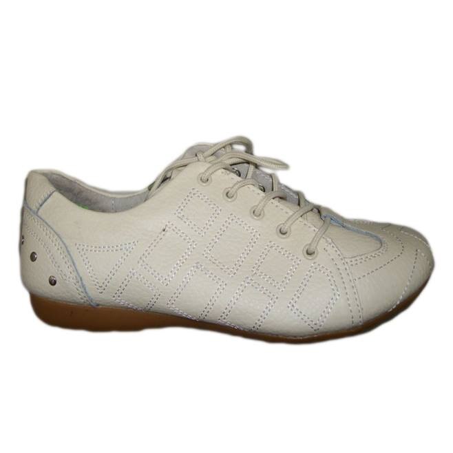Pantofi sport din piele cu design de cusaturi,D&J Exclusive, Bej