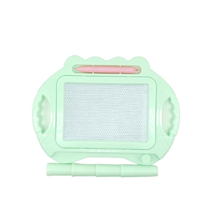 Tabla Magnetica pentru desen Flippy, Pix, forma dreptunghi, dimensiuni 23x17 cm, Dezvolta Creativitatea, cu picioare suport, Verde