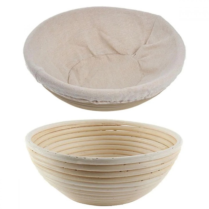 Natúr rattan tálalókosár, kerek, 13x6cm, 18x9cm, 21x7cm, 22x8cm, 25x9cm, szett