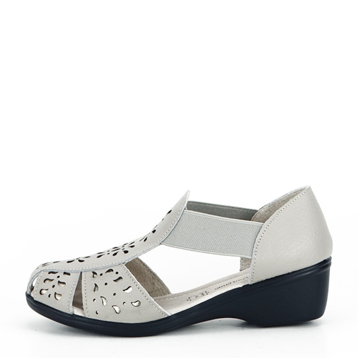 Сиви сандали от естествена кожа Ozana M5 14827, Сив