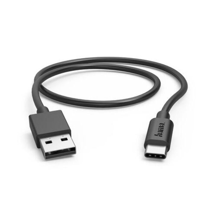 HAMA USB-C kábel - USB A, 0,5 m, 480Mbps/3A, fekete