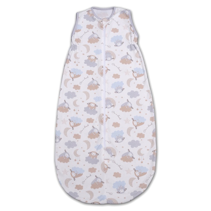 Sac dormit copii de vara 0 -18 luni Kidizi® On a Cloud Pastel, 80 cm