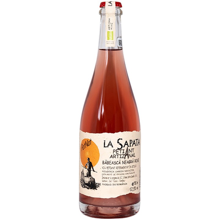 Vin spumant Crama Delta Dunarii Pet Nat, Frizzante Artizanal Rose, Sec, 0.75l