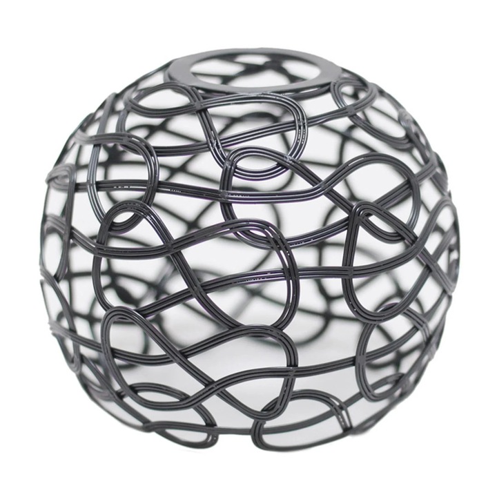 Abajur sferic transparent, YANYXR, metal, 10x10x8cm