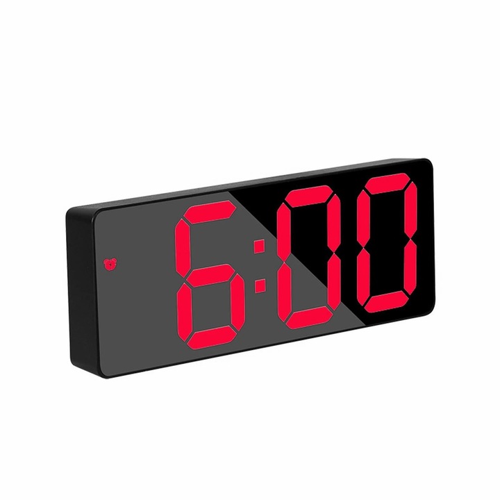 YANYXR LED ébresztőóra, kettős tápellátás, fehér, 16.8x7.2x4 cm