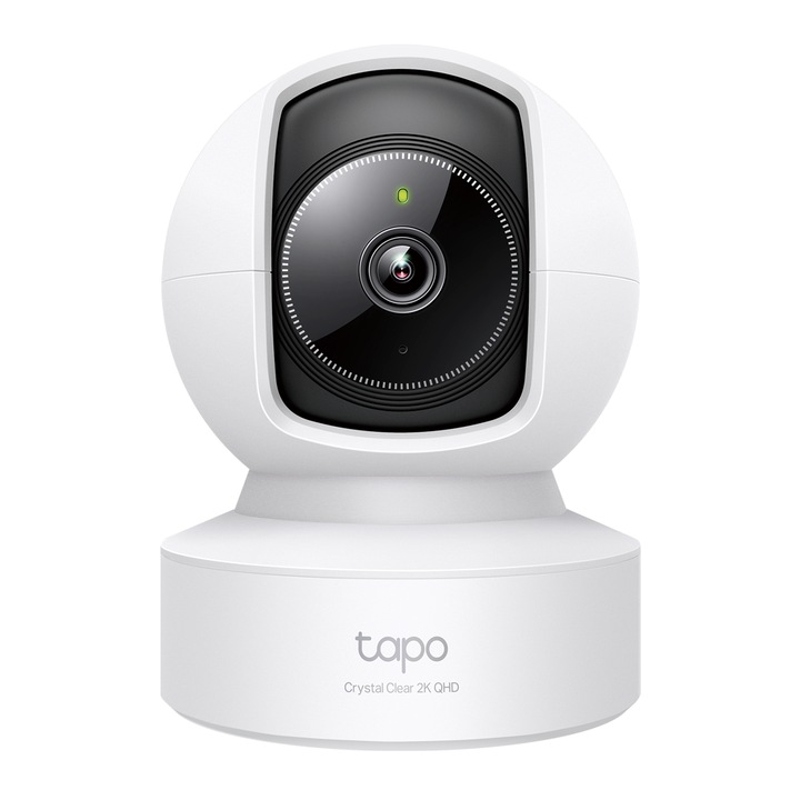 TP-Link Tapo C222 вътрешна камера за видеонаблюдение, 4 MP, 15 кадъра в секунда, микрофон и високоговорител, AI Detection, Wi-Fi Бял