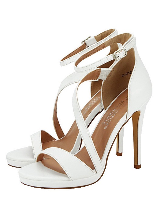Sandale albe elegante BLJY1286 128 12673, Alb