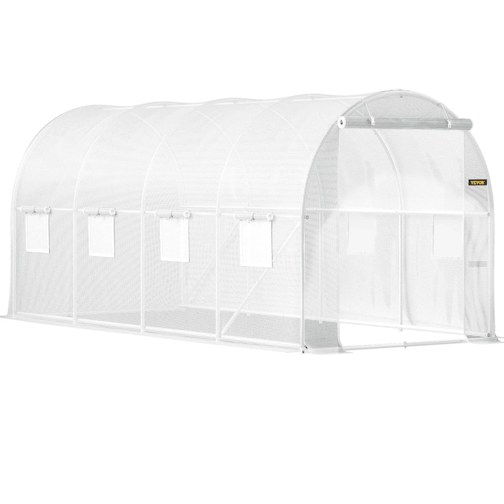 Alagút üvegház, 4, 6x2x2, 1m, horganyzott váz, PE fedél, átlátszó