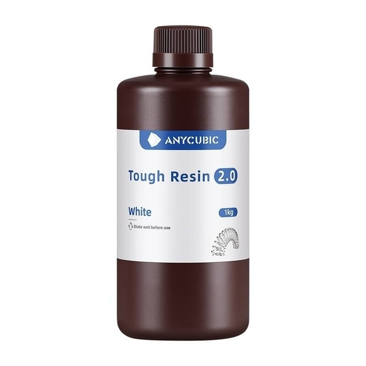 3D gyanta, Anycubic Plant-based 2.0, 1kg, Fehér, 3D nyomtatóhoz