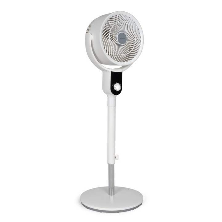 Ventilator cu picior Livoo DOM487W, 50W, diametru 26cm, 3 viteze, debit aer 390m3/min, 3 palete, functie de oscilatie orizontala si verticala, alb