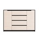 Comoda Mix-3, Everest, PAL, 140 х 98 х 38 cm, wenge inchis, stejar de lapte