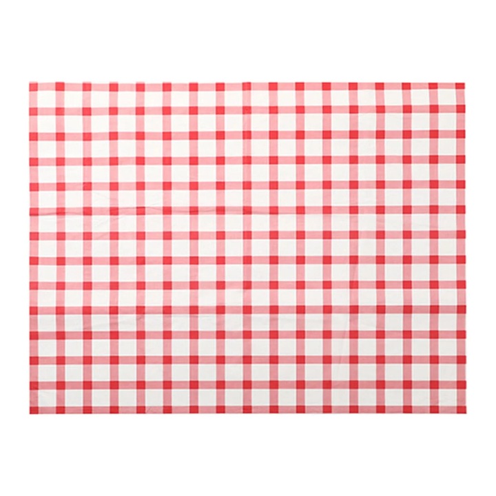 YANYXR BCS2900928 eldobható asztalterítő, strapabíró műanyagból, piros/fehér kockás, 100 x 140 cm, 10 db-os szett