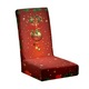 Huse scaune de Craciun, multicolor, 45x40x40cm, din poliester, set complet pentru spatar inalt