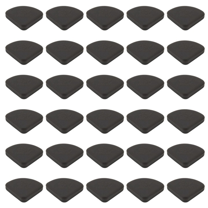 Комплект 30 броя силиконови предпазители за ъгли на мебели за деца, черен
