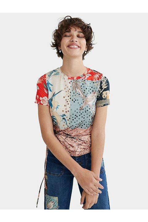 Tricou cu snururi laterale pentru ajustare Matsue, Multicolor, M