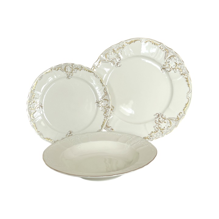 Moga Étkészlet, 26 részes, Berlin Premium Ivoire Gold Matt