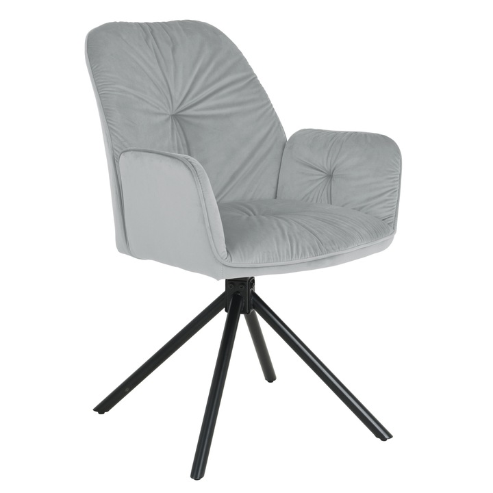 KOEN forgófotel, szürke, ExitoDesign, 59x62x89cm, karfákkal