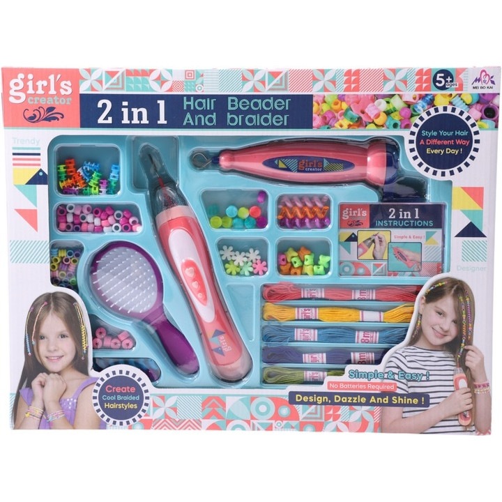 2 az 1-ben hajformáló játékkészlet gyerekeknek