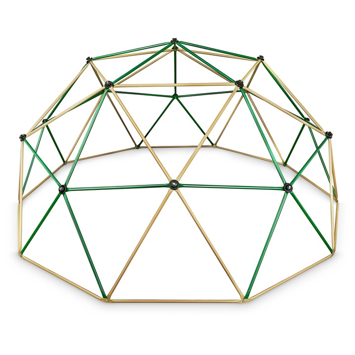 Set Coperta De Escalada, Hypermotion, Capacitate Maxima 350 kg, Pentru Copii Peste 3 Ani, Tub De Otel Vopsit Electrostatic, Manere De Escalada Din Plastic, Ø 3.7 Mx1.8 M, Multicolor, 1 Pereche De Manusi