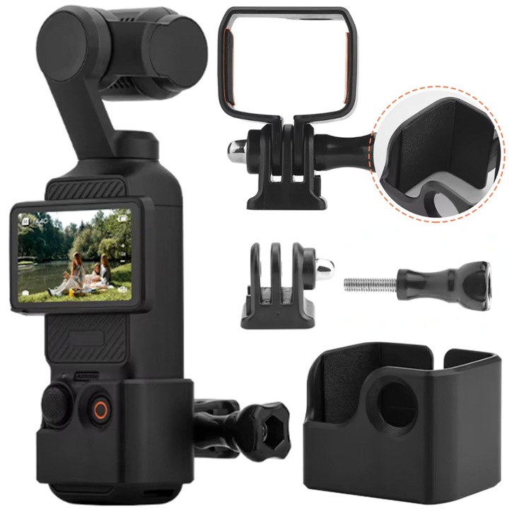 DJI Osmo Pocket 3 adaptertartó, BRDRC, 1/4 hüvelykes, fekete
