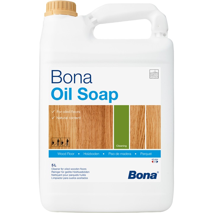 Detergent concentrat pentru parchet, Oil Soap, Bona, WM704020100, 5L