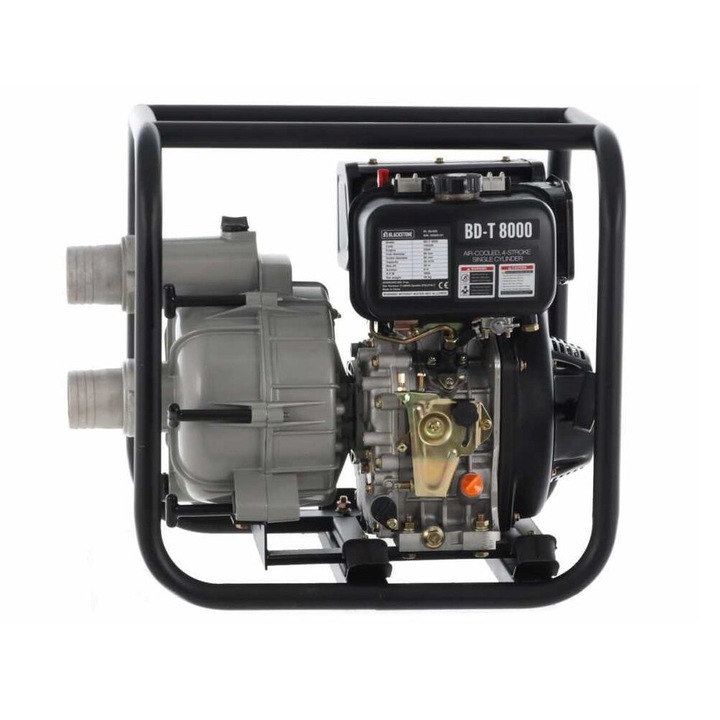 Motopompa Diesel apa murdara, 3”/80 mm, Debit 833 l/min, Putere 6 CP, Inaltime max 26 m, Adancime 8 m, Rezervor 3.5 l