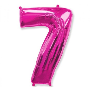 Balon Folie Figurina, Cifra 7, Fuchsia Balon Folie Figurina, Cifra 7, Fuchsia
