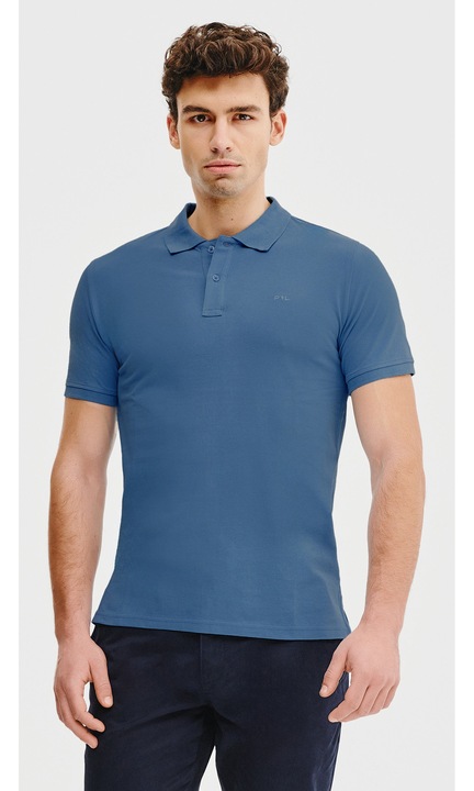 Ferfi poloing, Pako Lorente kek, pamut, gombos gallerral, Kék