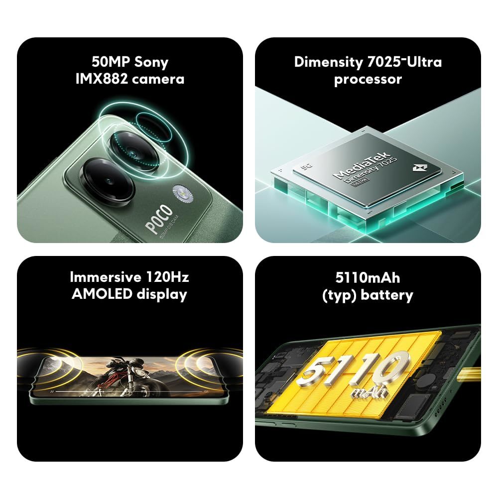 Telefon mobil Xiaomi Poco M7 Pro, 12GB RAM, 256GB, 5G, verde - eMAG.ro