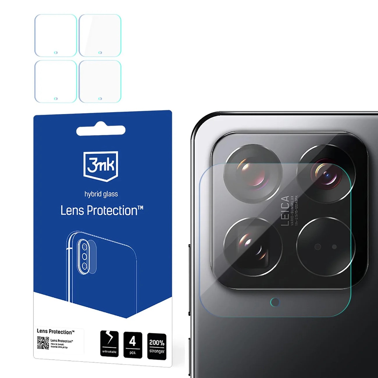 Folie protectie, Compatibil Xiaomi 15 5G, film flexibil pentru camera 3MK (4x)