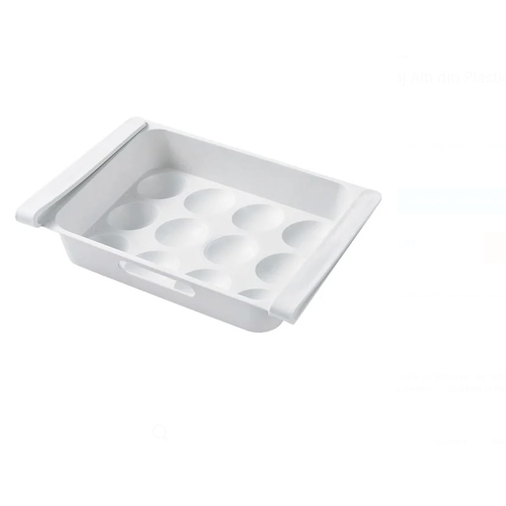 Sertar Cofraj Alb Din Plastic Pentru 12 Oua