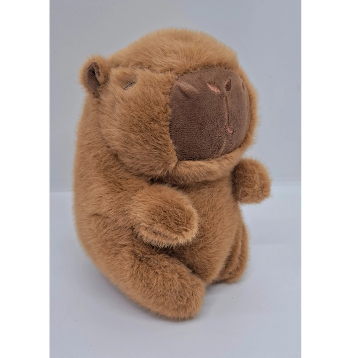 Capibara Jucarie de Plus, Tragi De Sfoara, Coada Se Invarte, 25cm, Maro