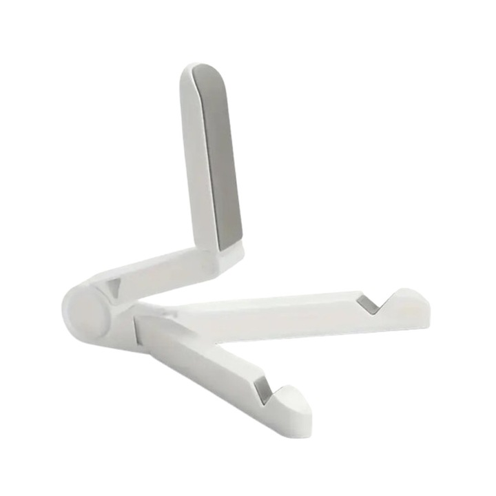 Suport universal pentru telefon si tableta, reglabil, alb
