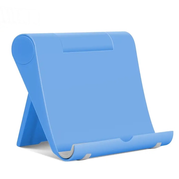 Suport universal pentru telefon desktop si tableta, Tokgalaxis, albastru