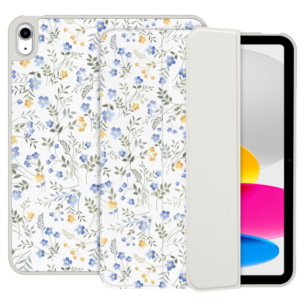Husă smart cu model floral de primăvară și suport pentru creion pentru tableta iPad 2025 de 11 inch (iPad 11)
