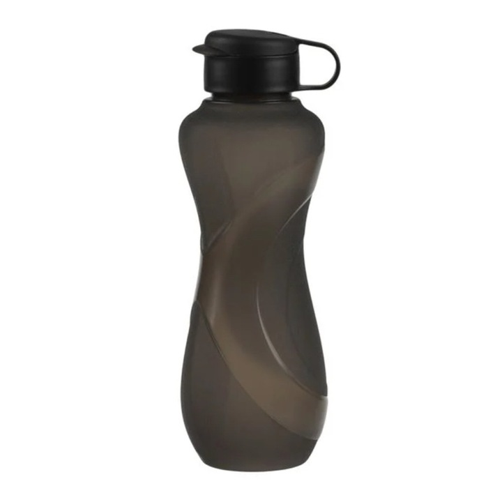 Sticla de apa, sport, Live Up, plastic, negru, 1.5L, 11x31cm