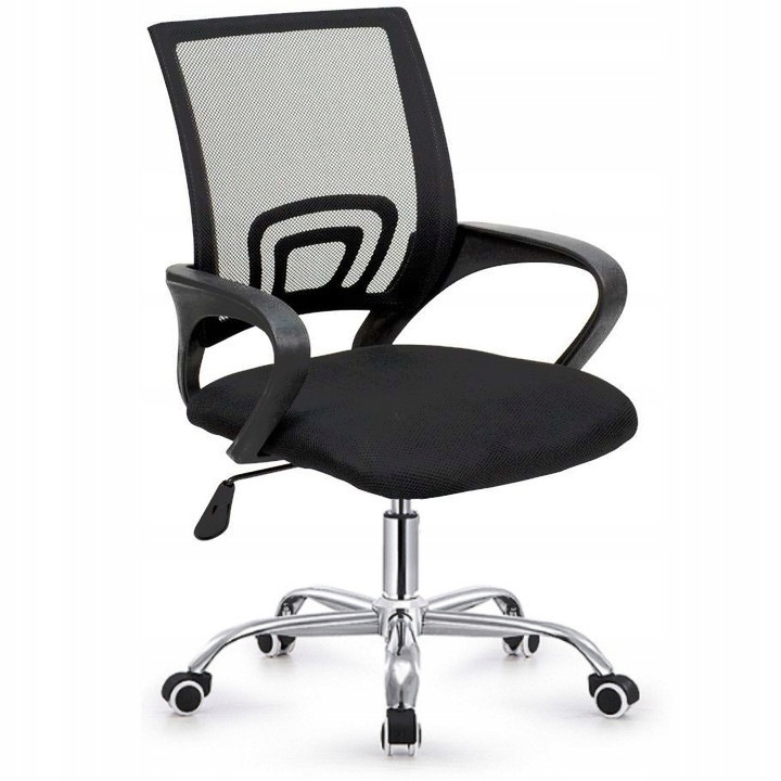 Scaun birou rotativ Z55, Just Sit, negru, pentru copii, cu suport pentru brate, reglabil in inaltime