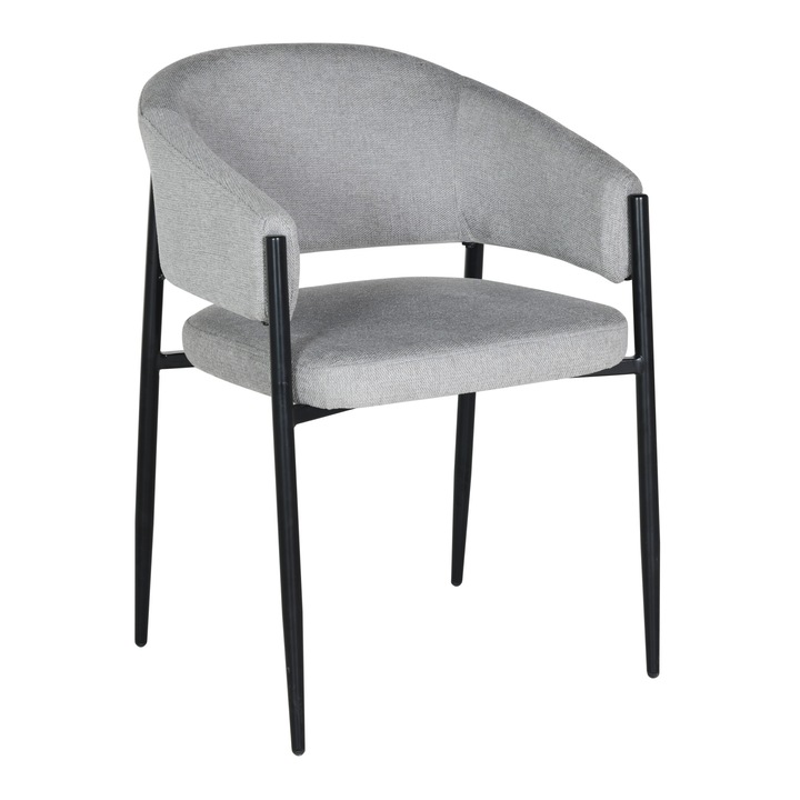 Scaun SARANO, gri, metal, 78x54x58cm