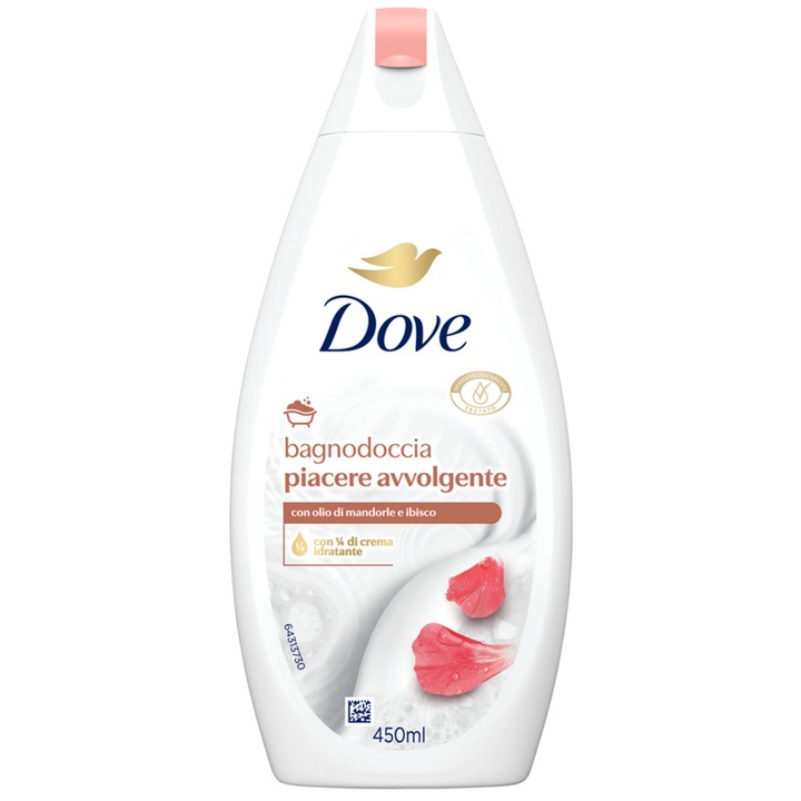 Dove tusfürdő, Bagnodoccia, mandulaolajjal és hibiszkusszal, 450ml