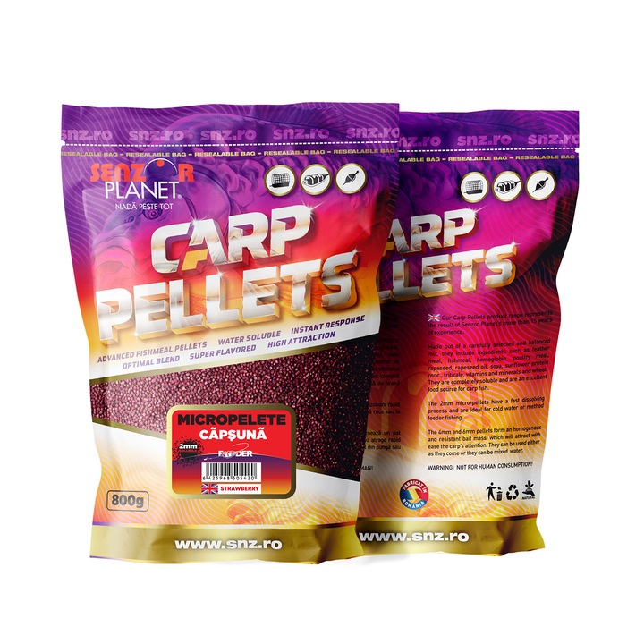 Mikropeletek eper (piros) 2mm 800g