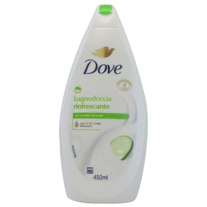 Dove uborka és zöld tea tusfürdő, 450 ml