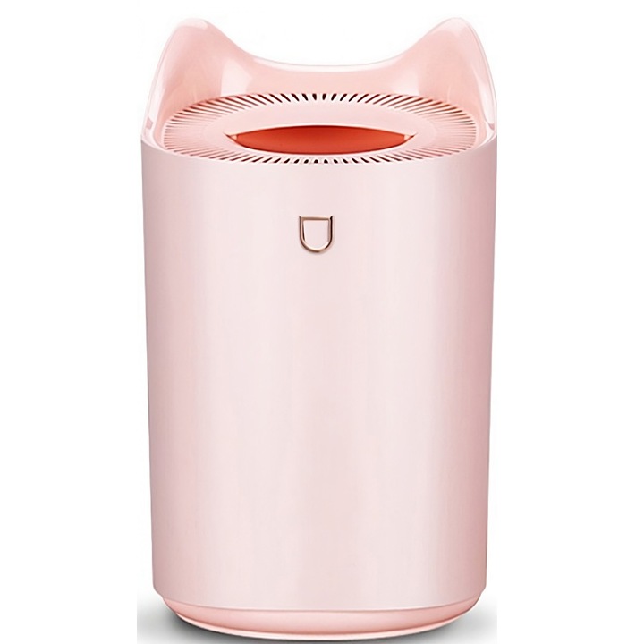 Umidificator cu Duza Dubla, GIMASE, 3L, Roz, 15x25x25cm