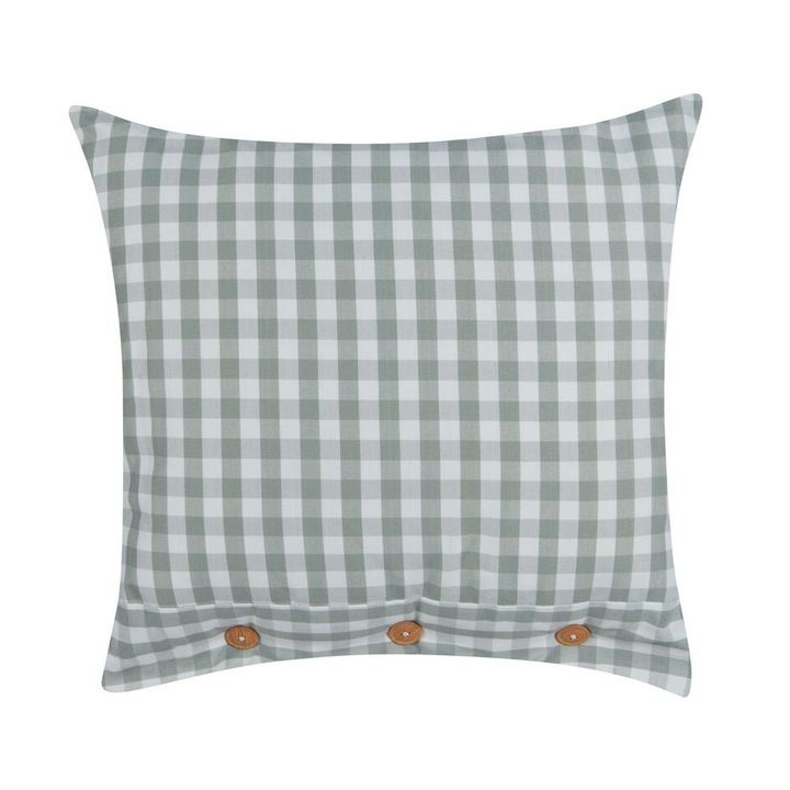 Perna decorativa verde si alba 45 x 45 cm Talya