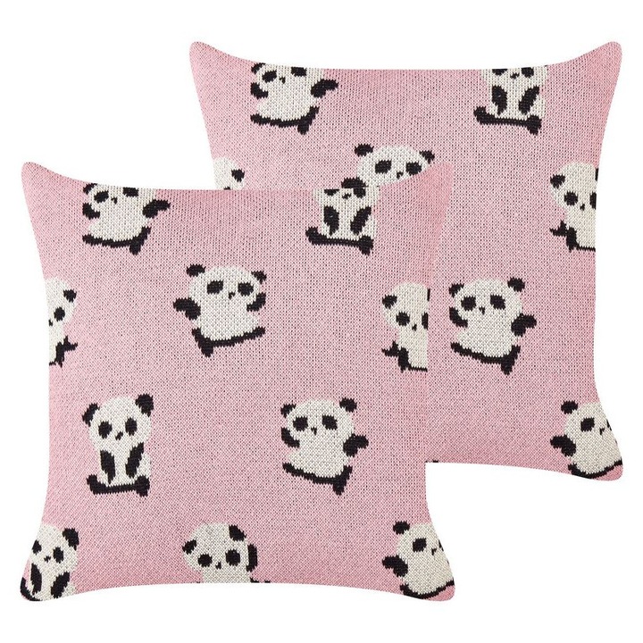 Set de 2 perne din bumbac roz 45 x 45 cm Talokan