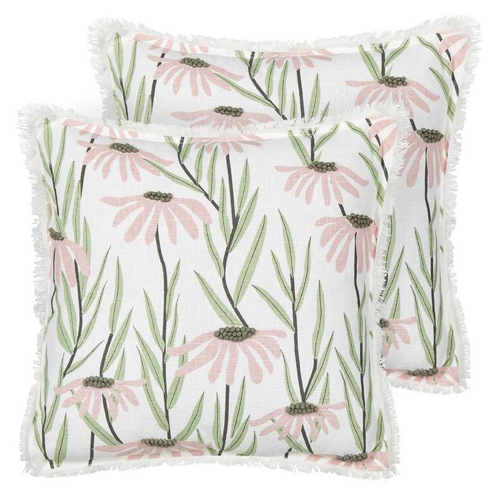 Set de 2 perne din bumbac 45 x 45 cm multicolore Gynura